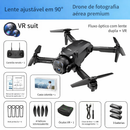 Drone H20 Dobrável com Câmera Dupla e VR – Lente Ajustável 90°, GPS, 3 Baterias e Design Luminoso