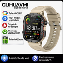 Smartwatch Militar Masculino 1.96” – AMOLED, GPS, Chamadas Bluetooth, 100+ Esportes, IP68/5ATM e Monitoramento 24h