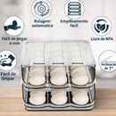 Organizador de Ovos com Gaveta Deslizante – Caixa Empilhável Automática para Cozinha e Geladeira