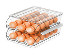 Organizador de Ovos com Gaveta Deslizante – Caixa Empilhável Automática para Cozinha e Geladeira
