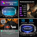 Smartwatch Militar Masculino 1.96” – AMOLED, GPS, Chamadas Bluetooth, 100+ Esportes, IP68/5ATM e Monitoramento 24h