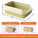 Caixa de Areia para Gatos Grande e Semifechada – Conforto, Limpeza e Praticidade!
