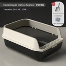 Caixa de Areia para Gatos Grande e Semifechada – Conforto, Limpeza e Praticidade!