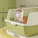 Caixa de Areia para Gatos Grande e Semifechada – Conforto, Limpeza e Praticidade!