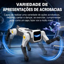 Cachorro Robô Inteligente RC com IA – Controle Remoto, Comandos de Voz, Dança, Canta e Programável