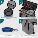 Mochila de Viagem para Pets 6 em 1 – Bolsa Organizador Multifuncional para Cães e Gatos, com Potinhos, Recipientes e Tigelas Dobráveis